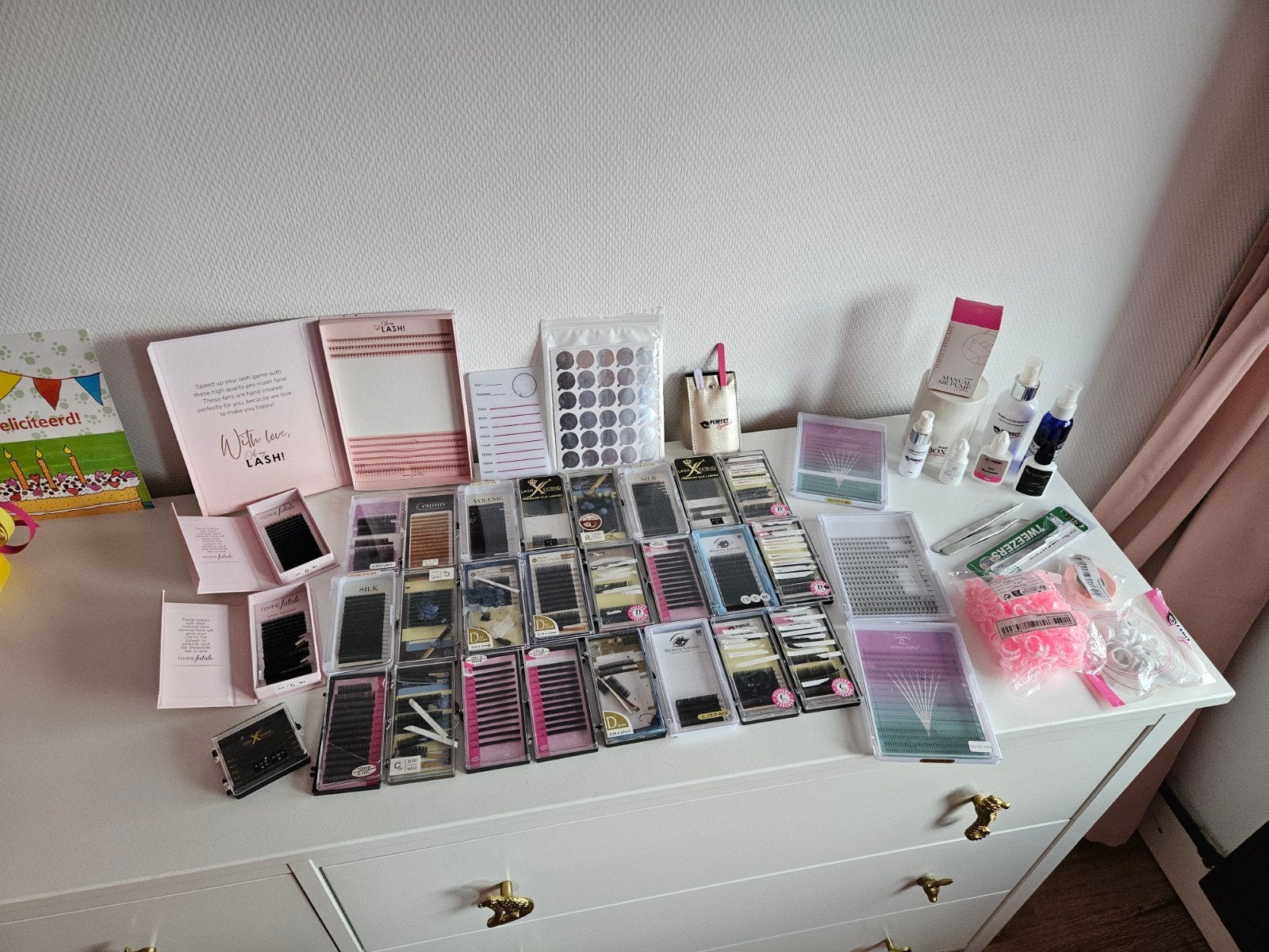 Wimperextensie Benodigdheden mega set om te starten., Sieraden, Tassen en Uiterlijk, Uiterlijk | Cosmetica en Make-up, Gebruikt