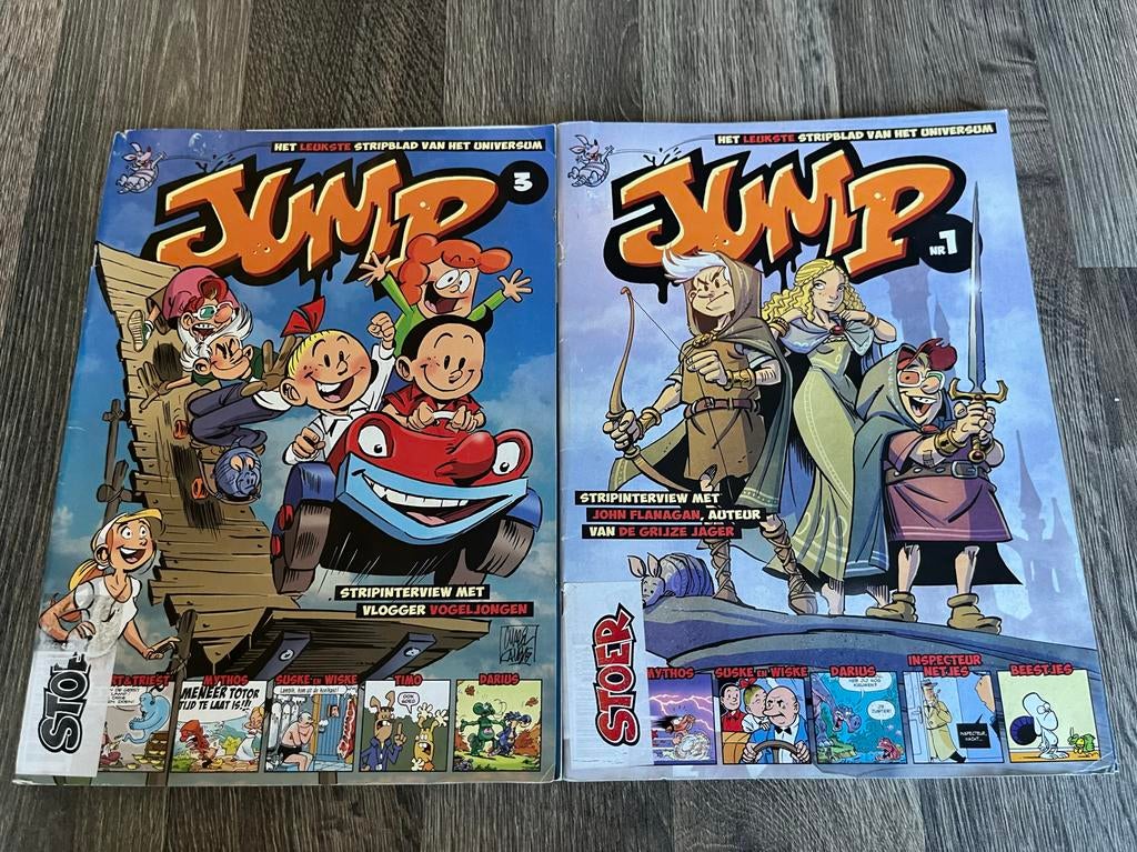 JUMP Stripblad - Nummers 1 en 3 - Het leukste stripblad, Meerdere stripboeken, Ophalen of Verzenden, Zo goed als nieuw