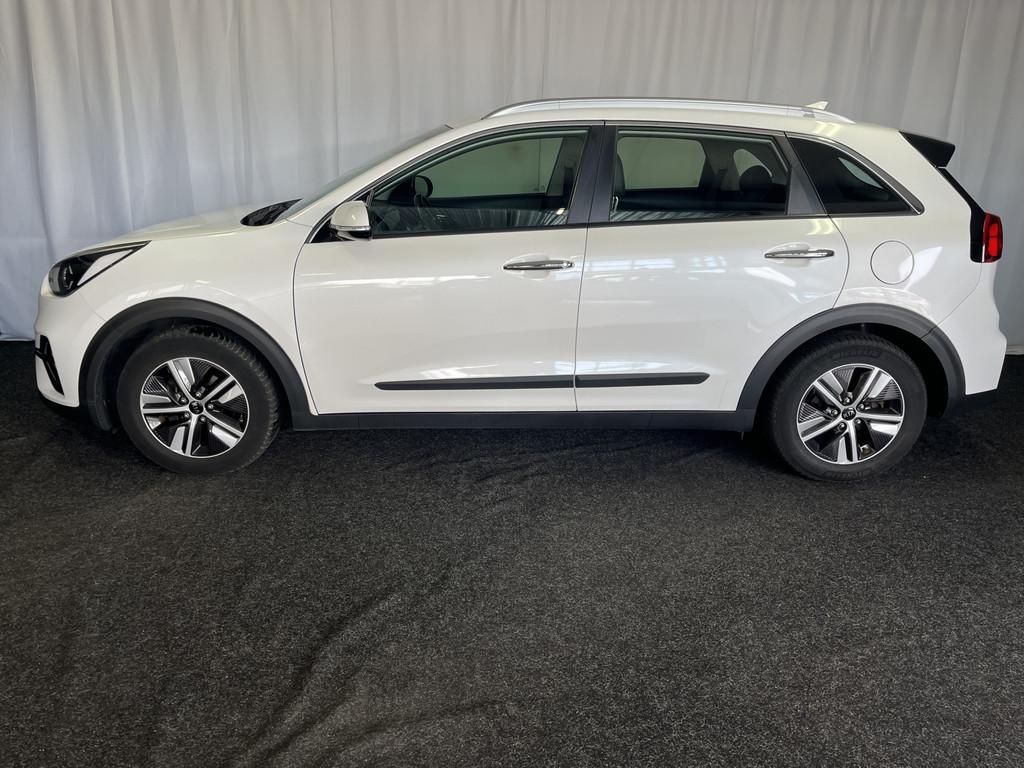 Kia Niro 1.6 GDi Hybrid DynamicLine ADAPTIVE/APPLE/CAMERA/AU, Gebruikt, Met garantie (alle), Leder en Stof, Wit