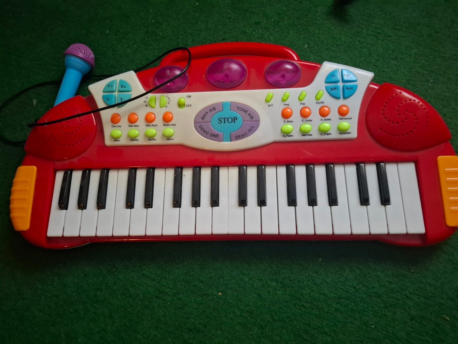Kinderkeyboard met microfoon - Rood speelgoed keyboard, Ophalen, Gebruikt, Overige typen, Met geluid