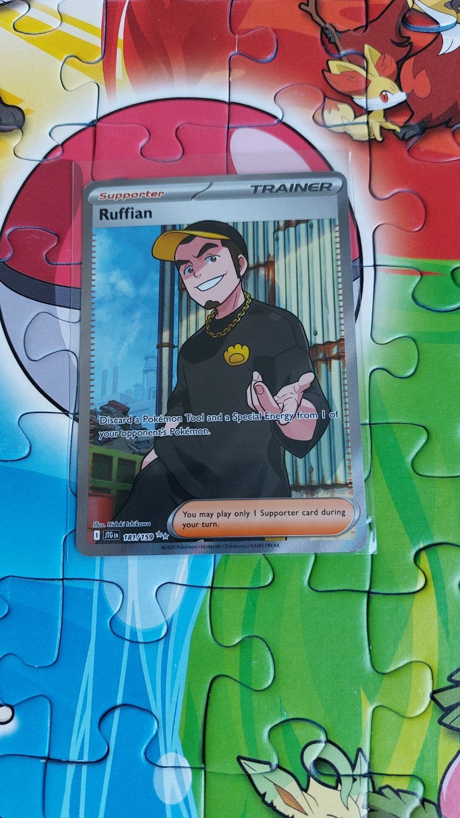 Ruffian 181/159 Pokémon Journey Together - Zo goed als nieuw, Ophalen, Zo goed als nieuw, Losse kaart