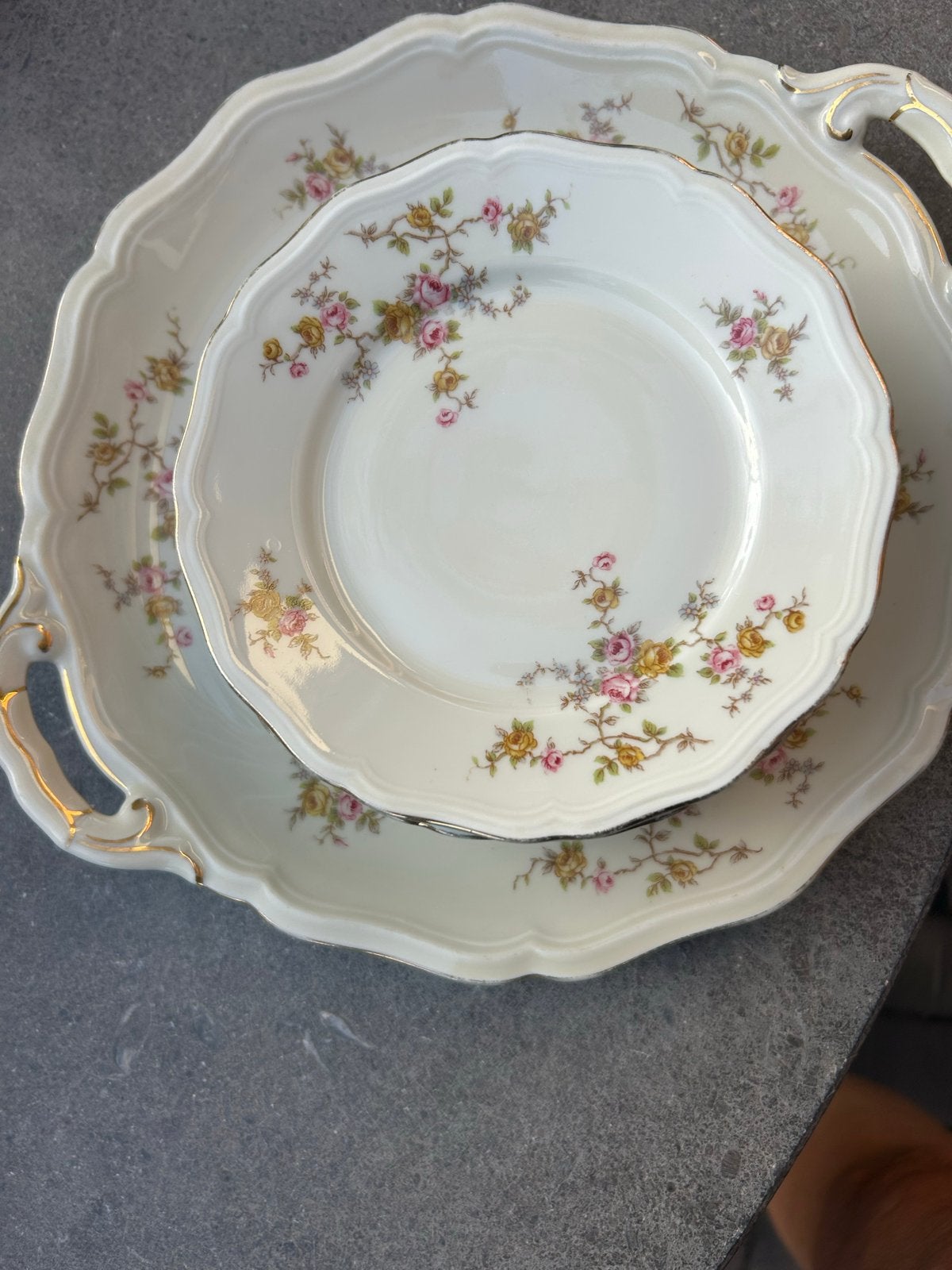 Vintage Bavaria porseleinen schaal en borden set, Antiek en Kunst, Ophalen