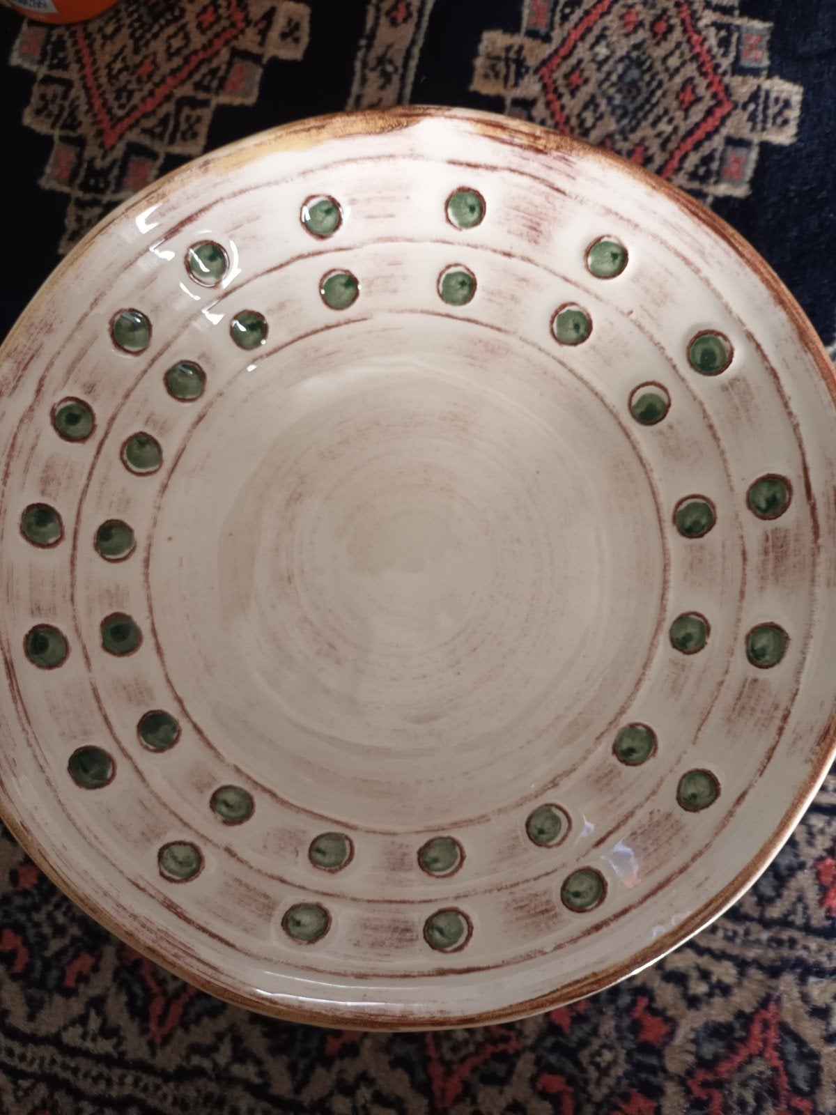 Italiaanse La Ceramica Stoneware Schaal - Ø 23 cm, Antiek en Kunst, Antiek | Schalen, Ophalen of Verzenden