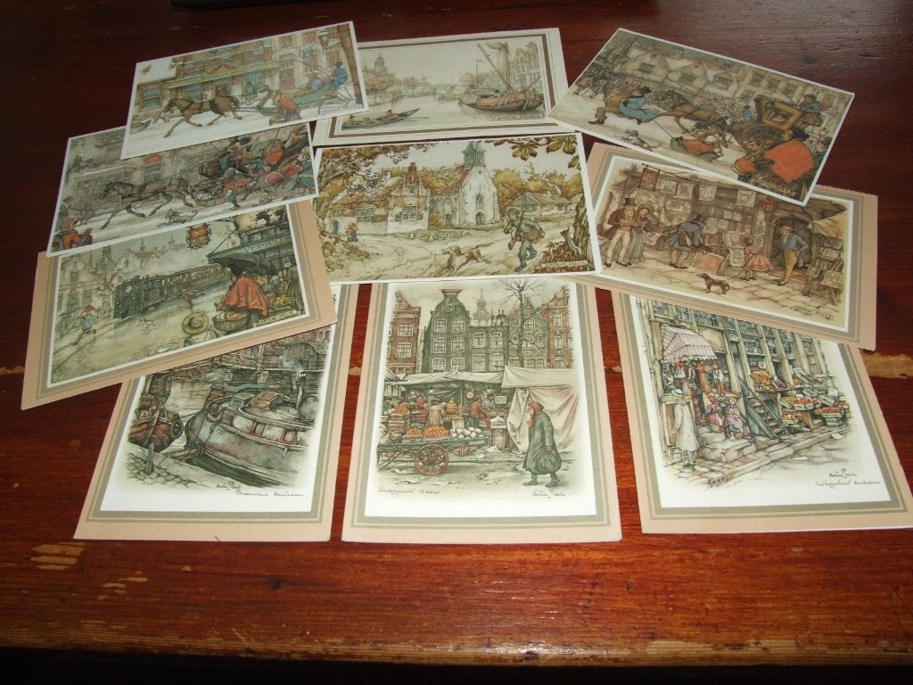 L- ILLUSTRATOR-ANTON PIECK - 10X, Gebruikt, Verzenden, Voor 1940, Prent