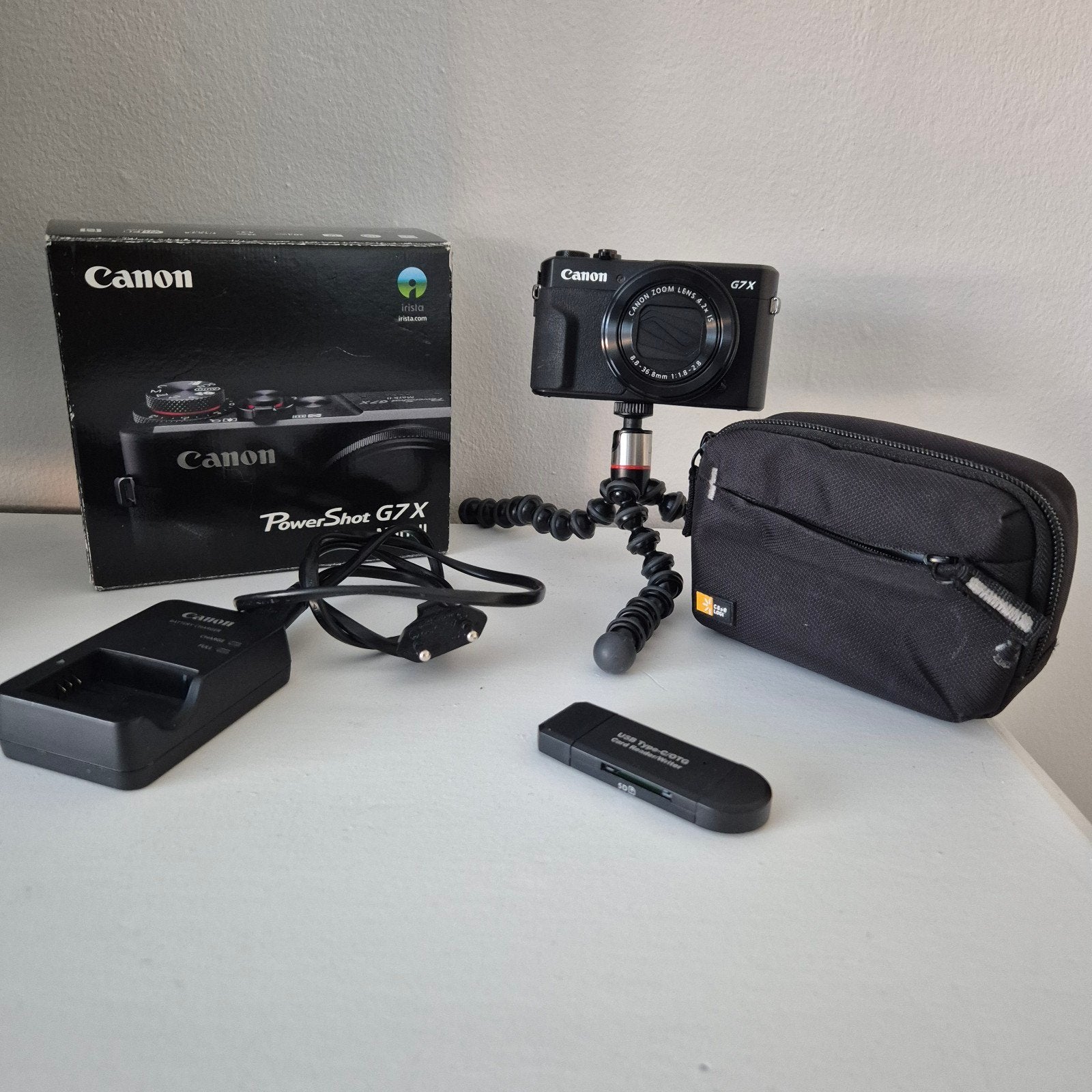 Canon PowerShot G7X Mark II  compactcamera met accessoires, Canon, Zo goed als nieuw, Compactcamera, 4 t/m 7 keer