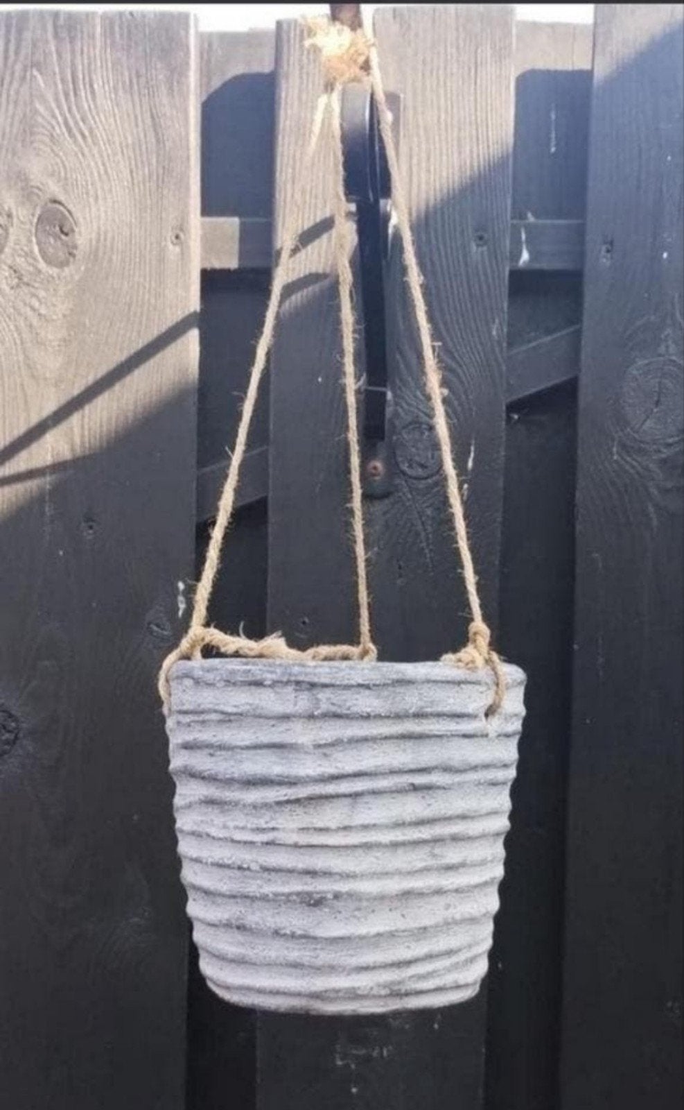 Stenen hangpot 13x15, Ophalen of Verzenden, Rond, Steen, Minder dan 30 cm