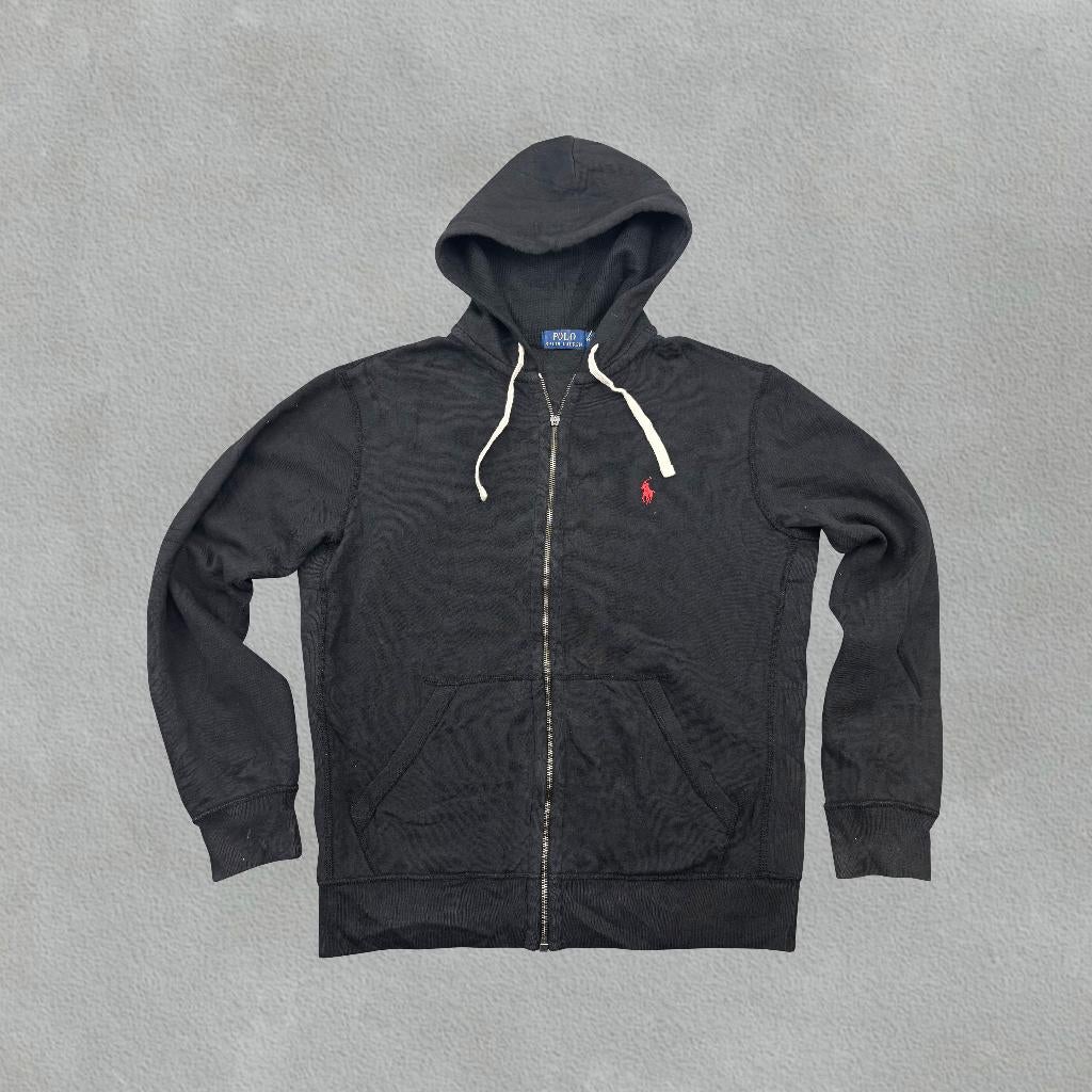 (990) Zwart Ralph Lauren Zip Vest - M - Zeer Goede staat, Maat 48/50 (M), Zwart, Ralph Lauren, Ophalen of Verzenden