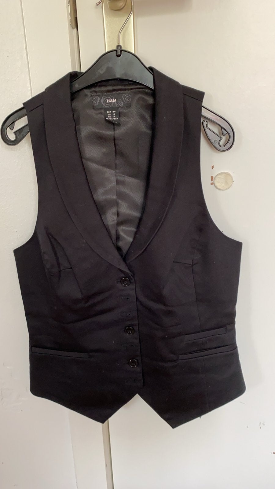 Stijlvol zwart gilet van H&M - Maat 34, Ophalen of Verzenden, Zo goed als nieuw