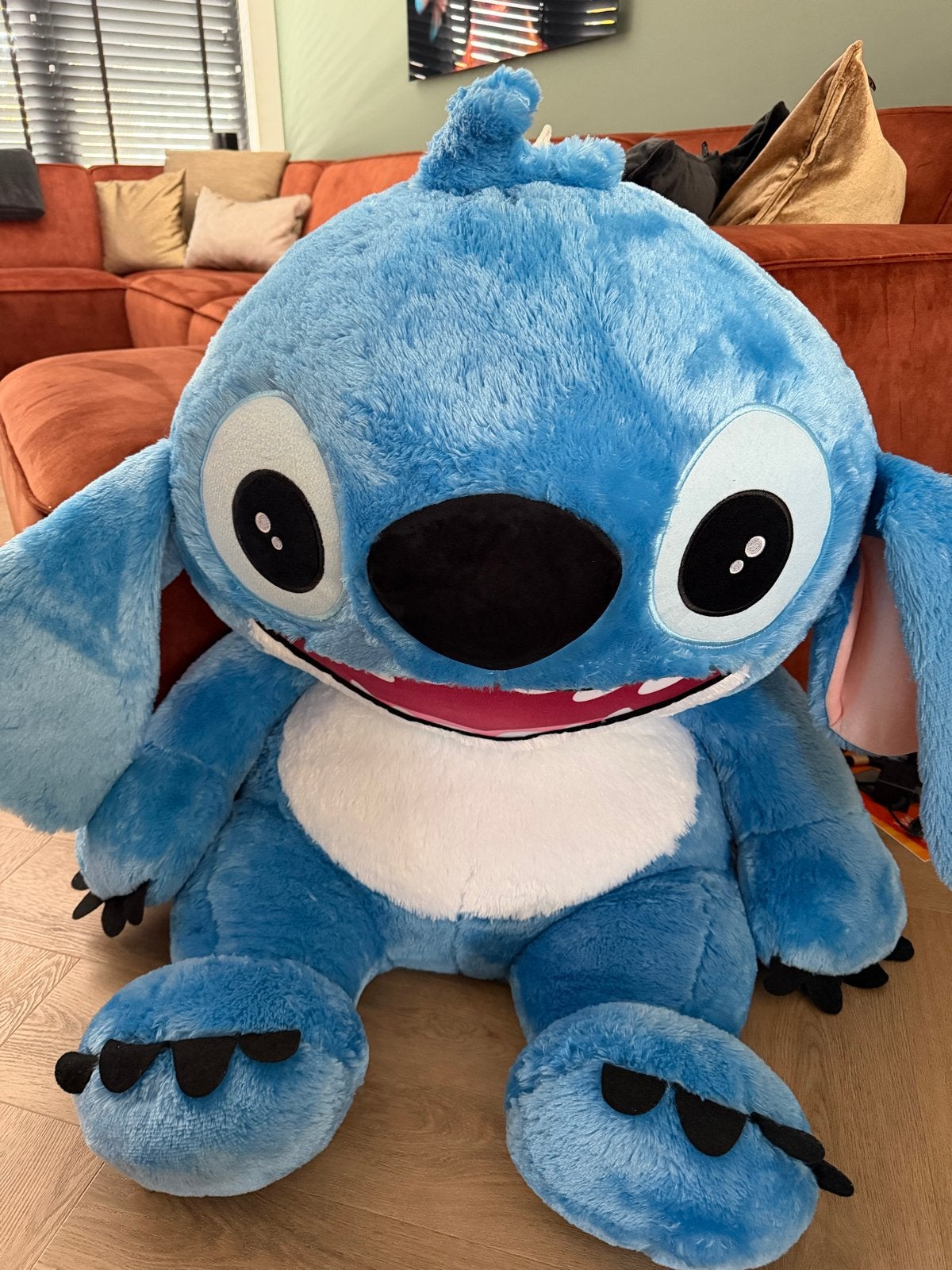 Grote Stitch Knuffel - Disney Lilo & Stitch nieuw xxl 110 cm, Disney, Overige typen, Blauw, Ophalen of Verzenden
