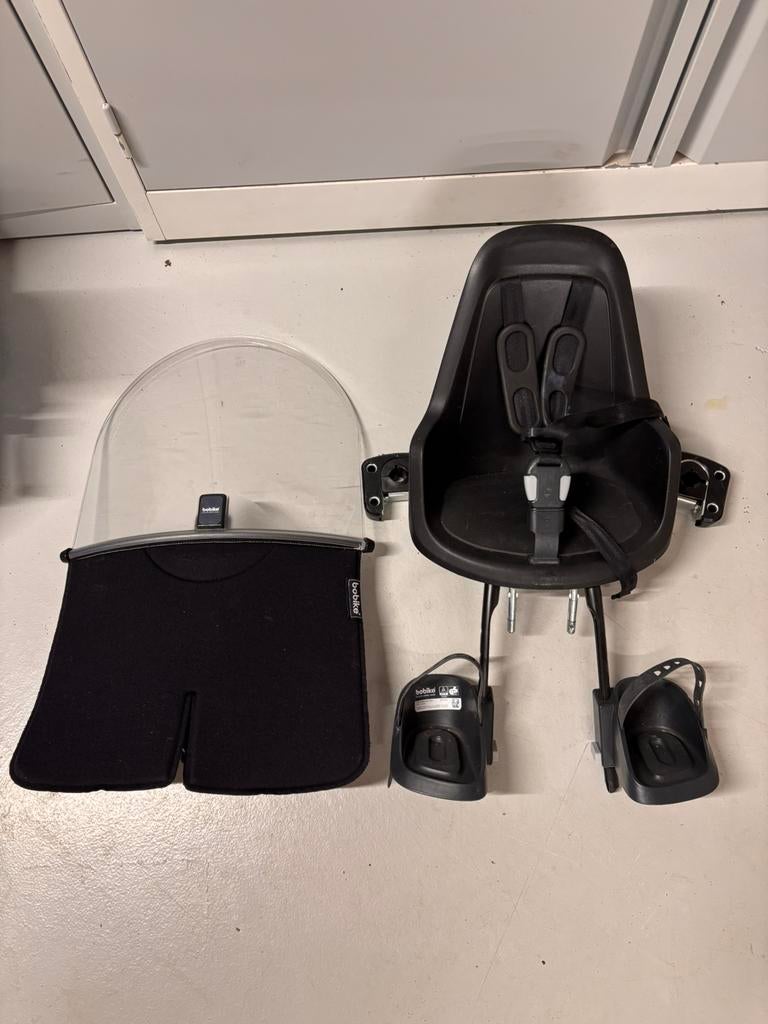 Te koop Bobike fietsstoel set, Ophalen of Verzenden, Gebruikt, 9 t/m 18 kg, Voetsteuntjes