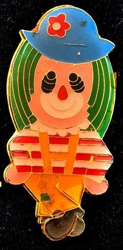 Clowntje pin- grote maat epoxy, Verzenden, Nieuw, Figuurtje, Speldje of Pin