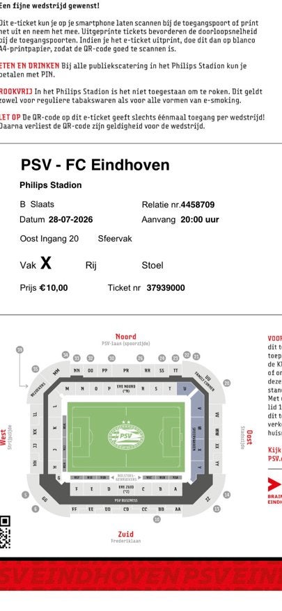 2 tickets psv fc Eindhoven, Tickets en Kaartjes, Twee personen