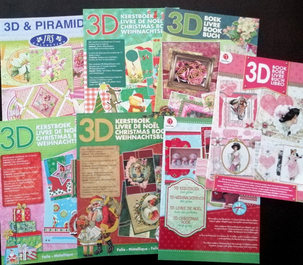 3D Boeken voor kaarten maken, 7 stuks - Pakket Nr. 1, Ophalen of Verzenden, Nieuw, Overige thema's, Overige typen