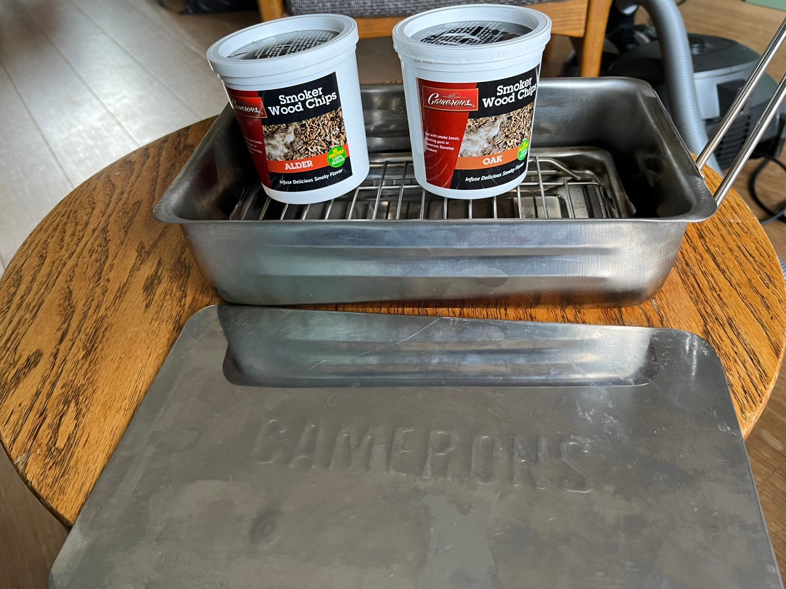 Camerons rookoventje met twee soorten smoker chips, Overige materialen, Gebruikt, Met deksel, Overige typen