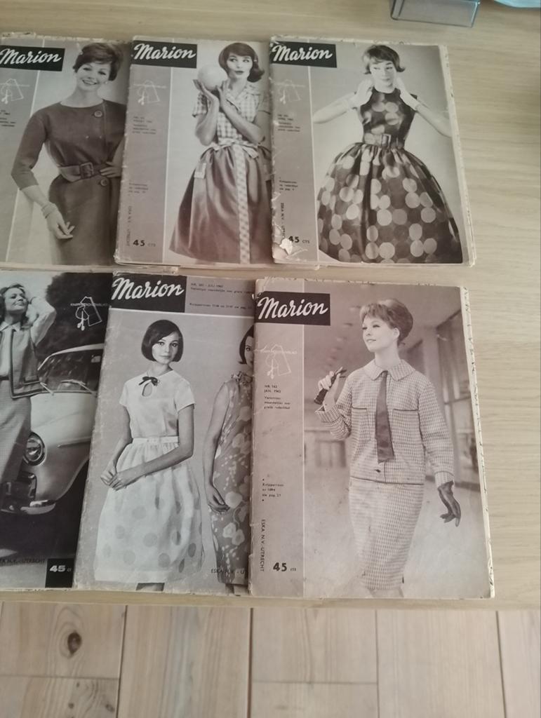 Unieke Vintage Marion Patroon Tijdschriften Jaren '60, Boeken, Tijdschriften en Kranten, Ophalen of Verzenden, Gelezen, Damesbladen