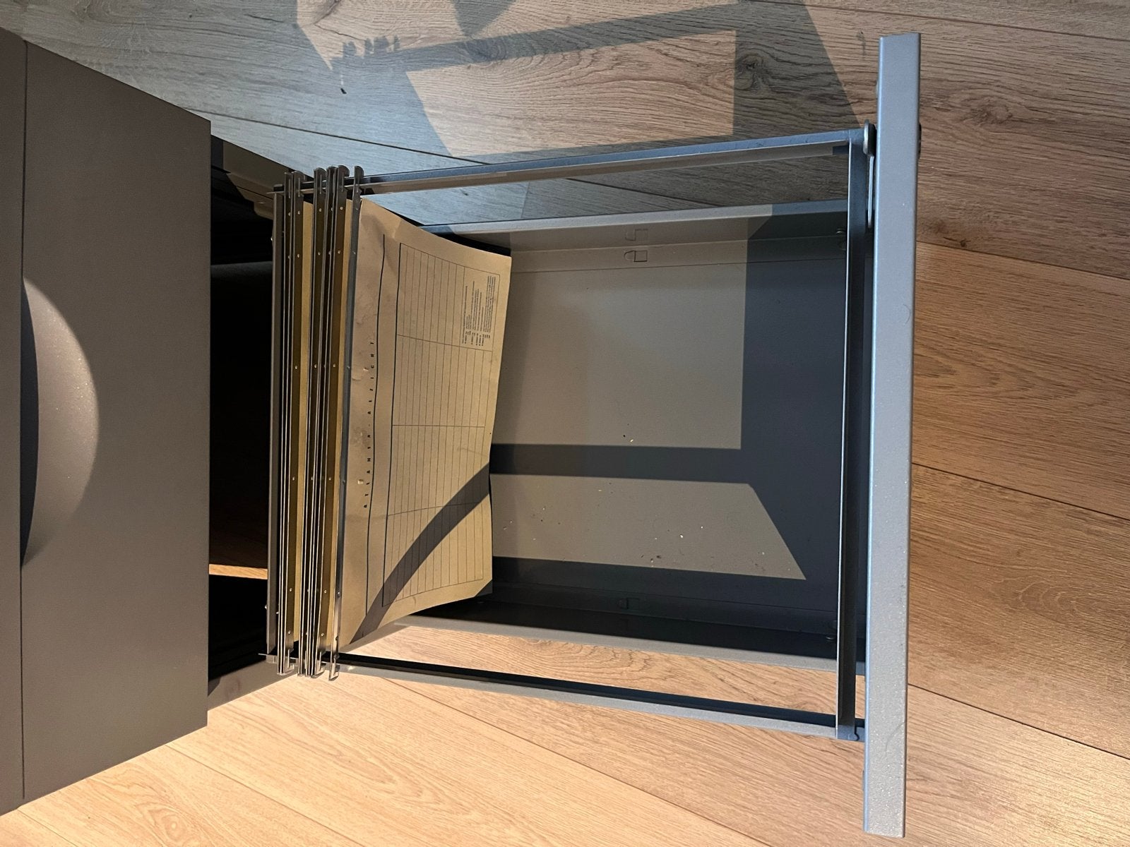 Metalen archiefkastje / ladeblok voor onder bureau, Huis en Inrichting, Ophalen, Minder dan 50 cm, Gebruikt, 1 of 2 laden
