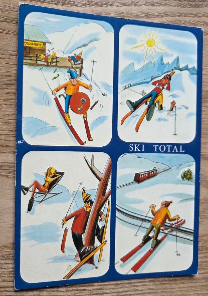Wintersport humor, Verzenden, 1980 tot heden, Gelopen, Overige thema's