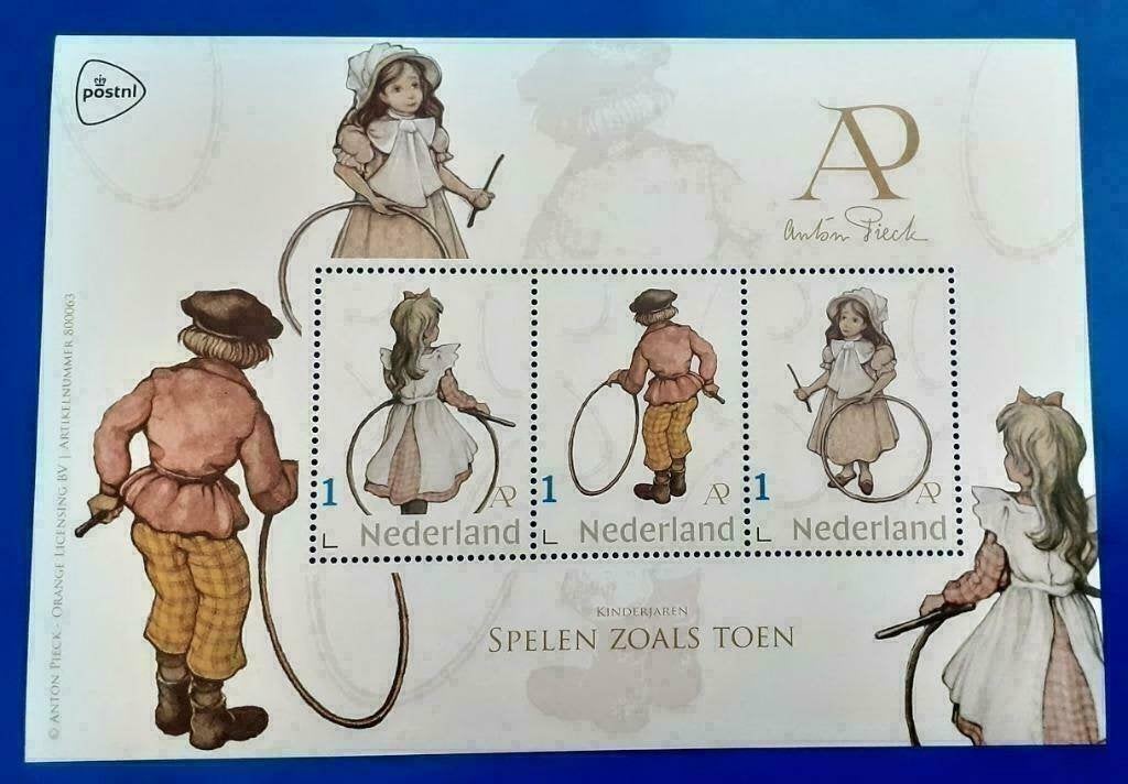Anton Pieck – Spelen zoals toen (postzegelvel), Verzenden, Na 1940, Postfris