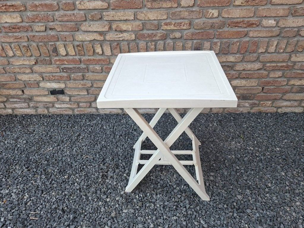 Inklapbaar kunststof tafel, Caravans en Kamperen, Ophalen, Gebruikt