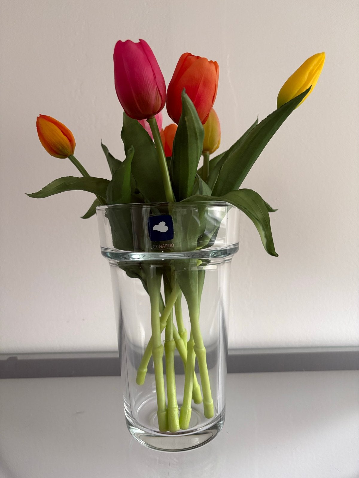 Leonardo glazen vaas / waxinelichthouder (20 cm), Ophalen of Verzenden, Zo goed als nieuw, Transparant, Glas
