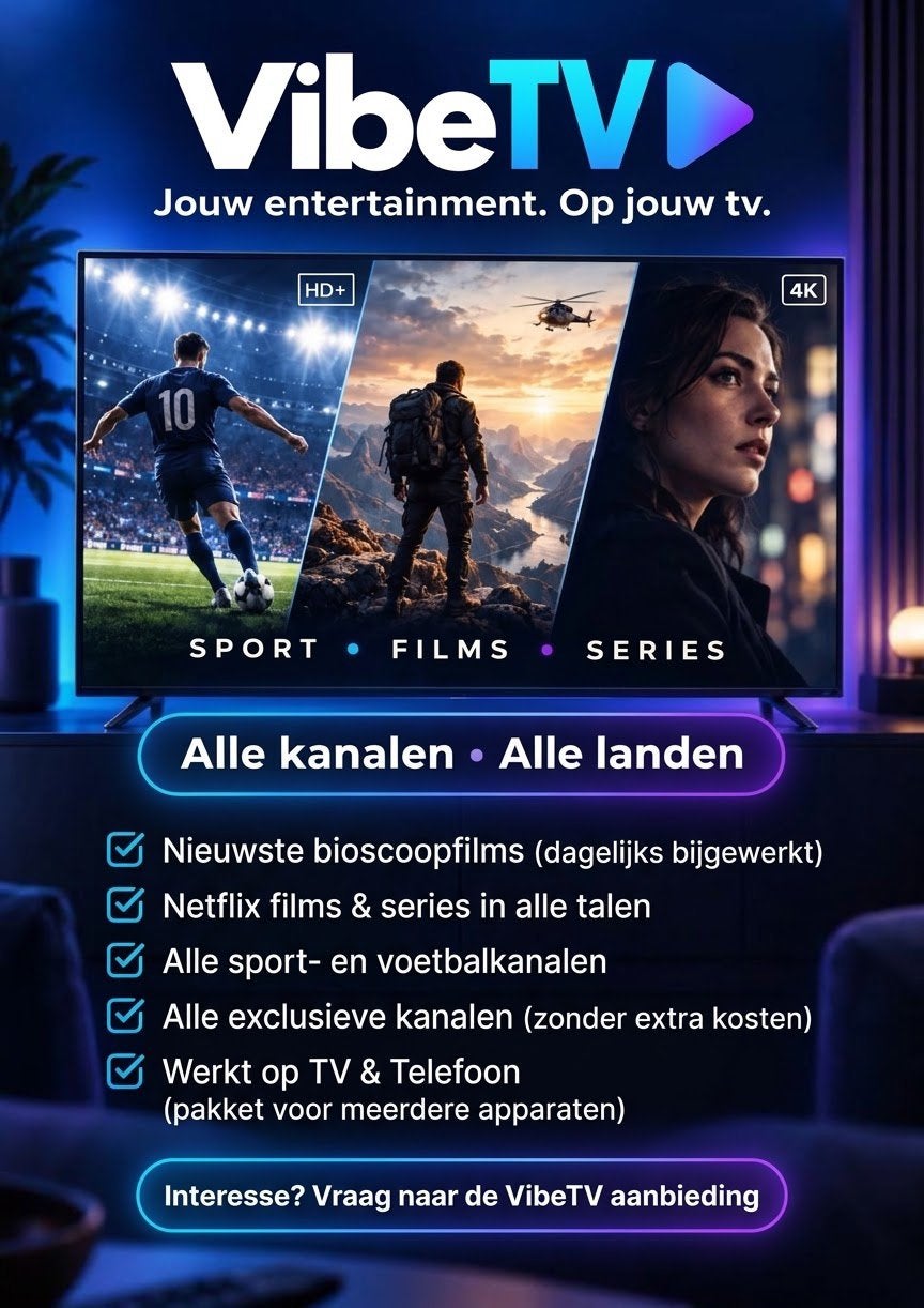 IPTV Compleet Pakket (Films, Series, Sport & Alle Zenders)