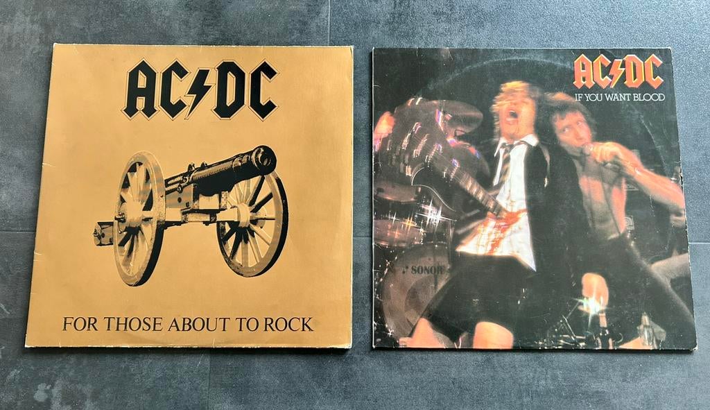 2x Originele ACDC LPs, Cd's en Dvd's, Vinyl | Rock, Ophalen of Verzenden, Gebruikt, 12 inch, Poprock