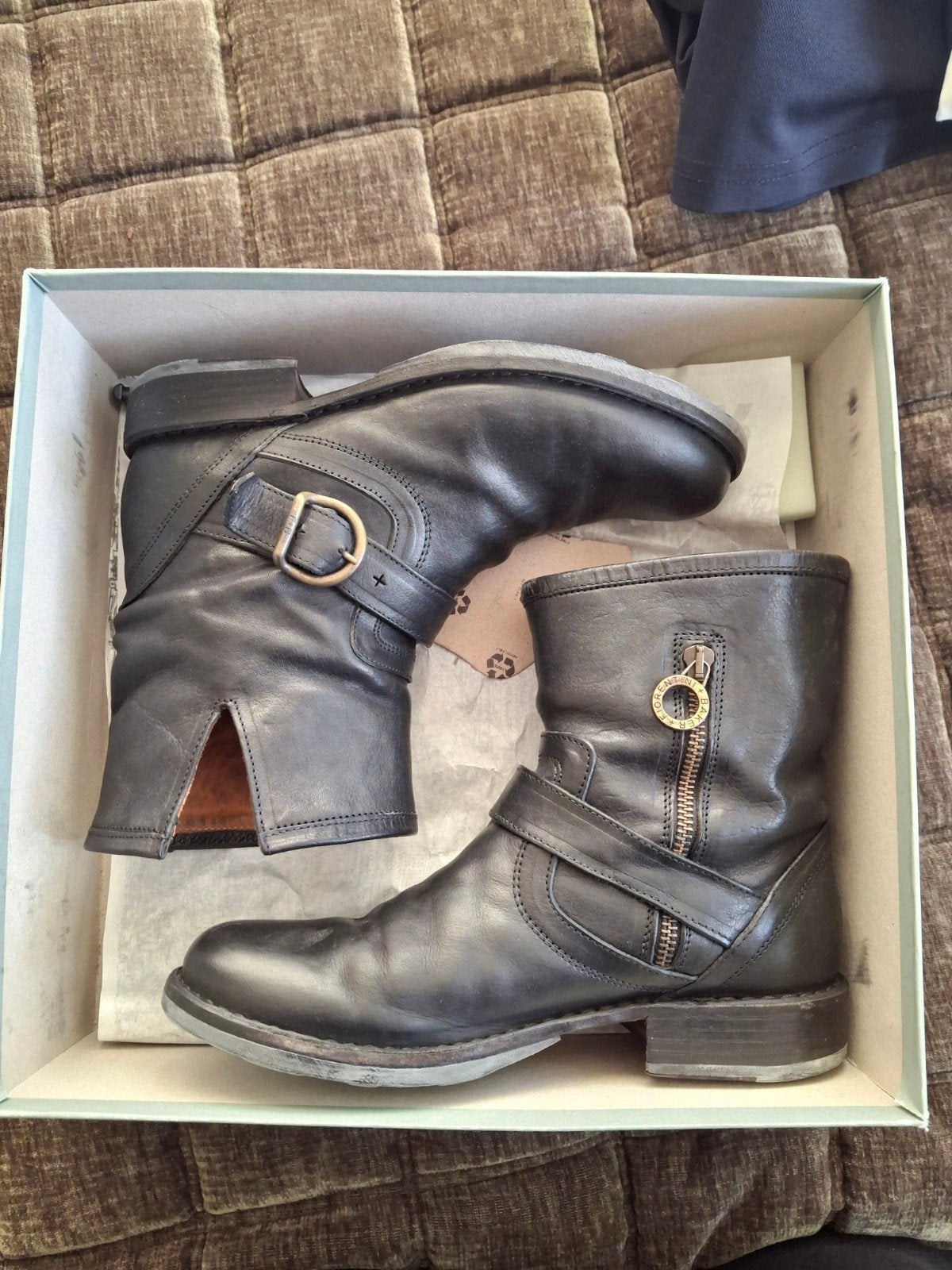 Legendarische Fiorentini Baker Eli Biker Boots Maat 38, Zwart, Lage of Enkellaarzen, Ophalen of Verzenden, Zo goed als nieuw