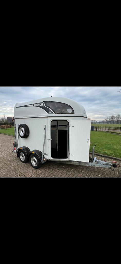 Atec 2 paardstrailer + zadelkamer, Ophalen, Gebruikt