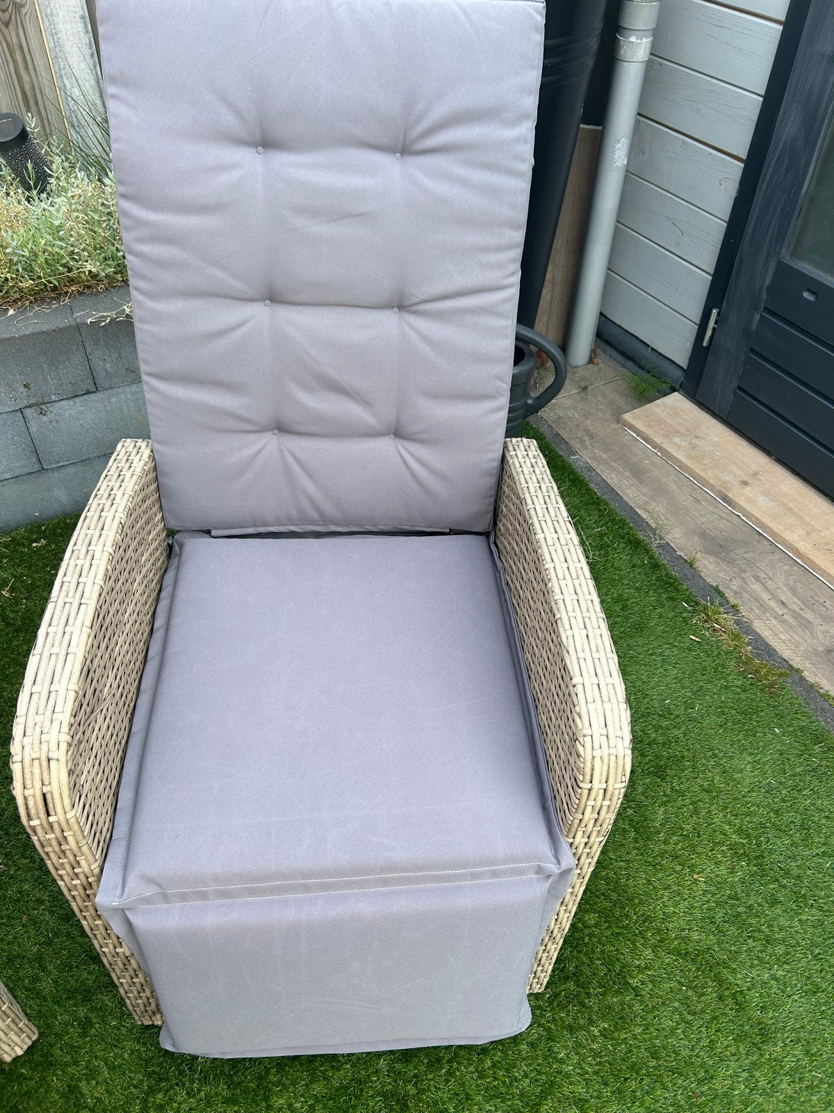 2 verstelbare tuinstoelen met kussens - Nieuw (VidaXL), Tuin en Terras, Tuinstoelen, Ophalen, Nieuw, Wicker, Verstelbaar