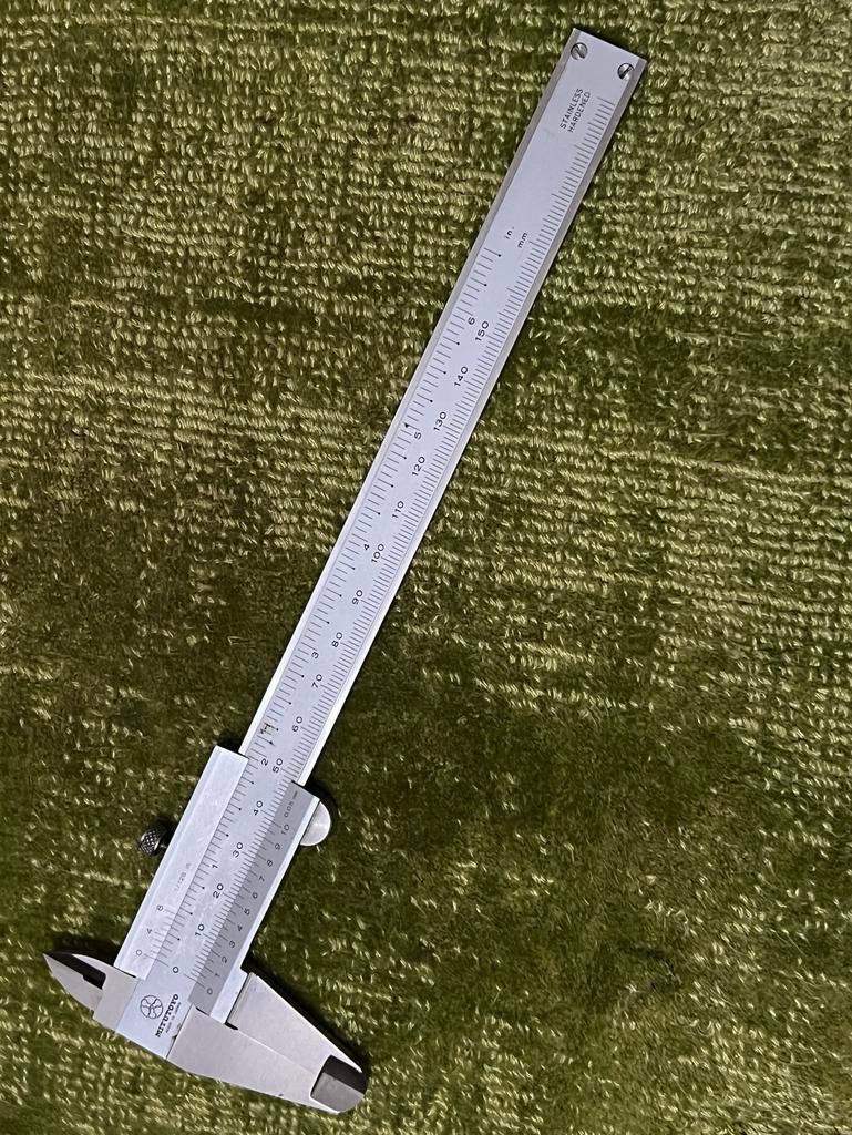 Vintage MitutoyoSchiif maat - Nauwkeurige  150 mmMeting, Ophalen of Verzenden, Gebruikt