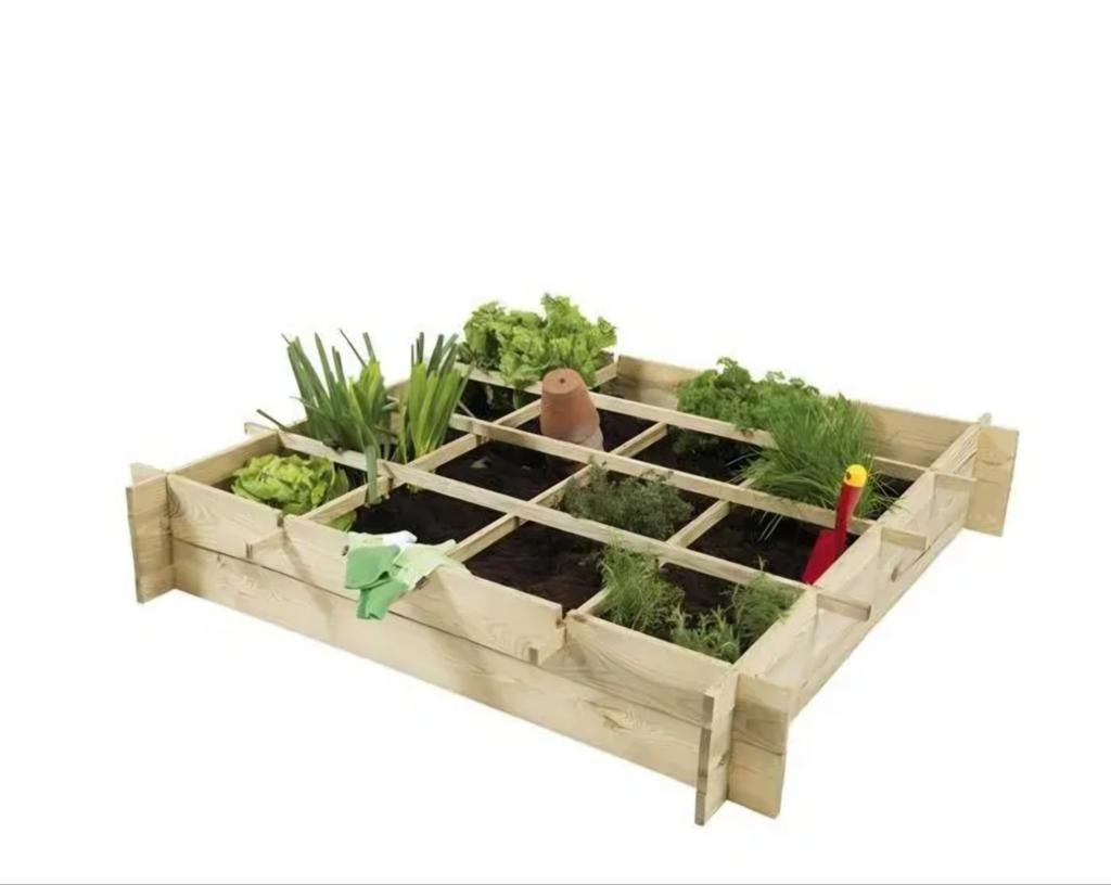Vierkante Moestuin 🫛🍅🥦🥕 Kweekbak Groenten Kweken Zaaien, Tuin en Terras, Kweekspullen, Ophalen, Zo goed als nieuw, Kweekbak