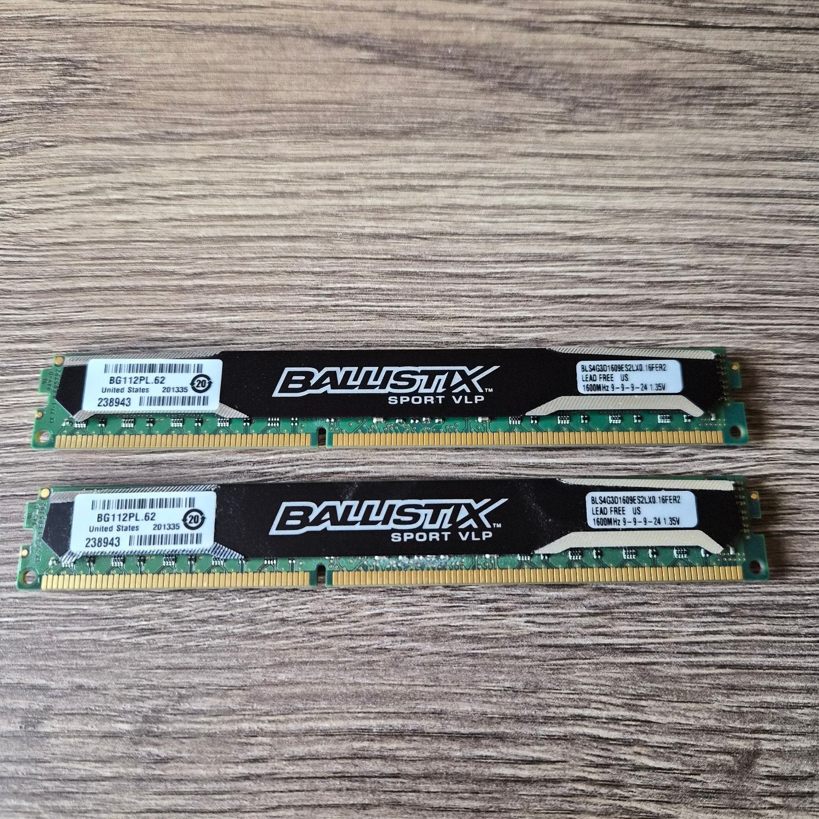 Crucial Ballistix Sport VLP 8GB DDR3 RAM (2x4GB), Computers en Software, Gebruikt, 8 GB, DDR3, Ophalen of Verzenden