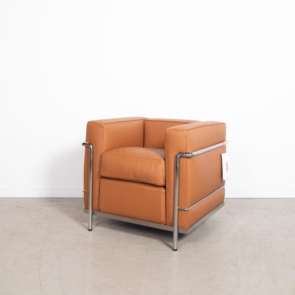 Cassina LC2 Fauteuil Cognac Leer, Niet ingevuld, Nieuw, Niet ingevuld, Niet ingevuld