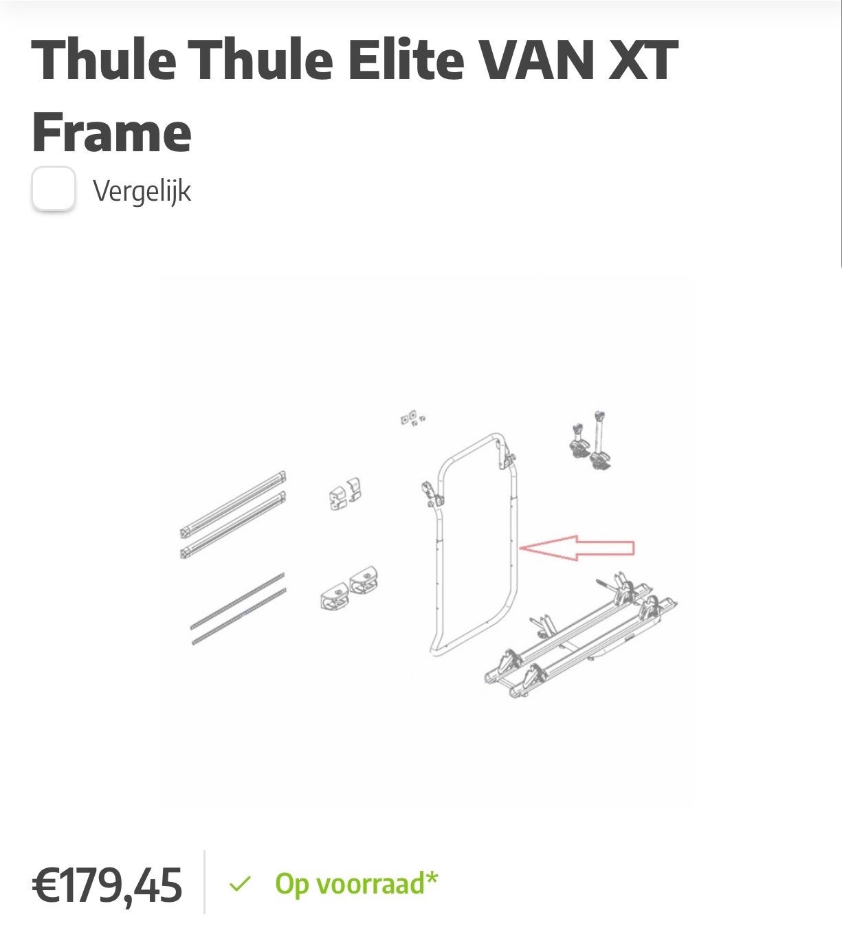 Thule Elite VAN XT Frame Fietsendrager ZWART, Ophalen of Verzenden, Gebruikt, Fietsendrager-accessoire