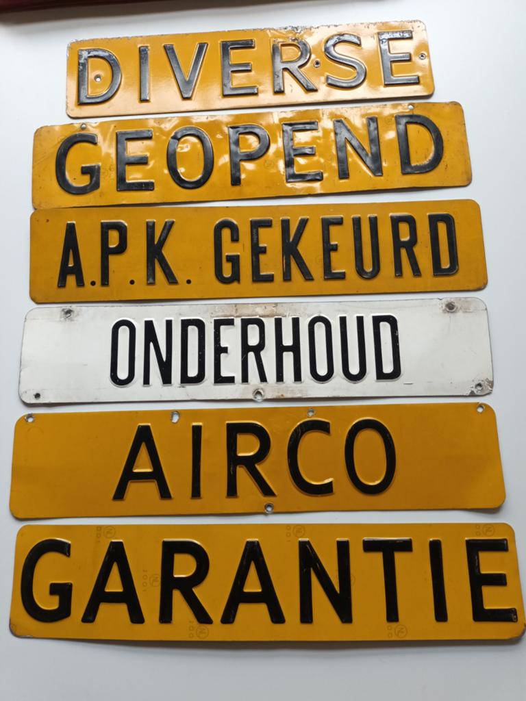Vele tekst borden Zie foto's, Ophalen of Verzenden