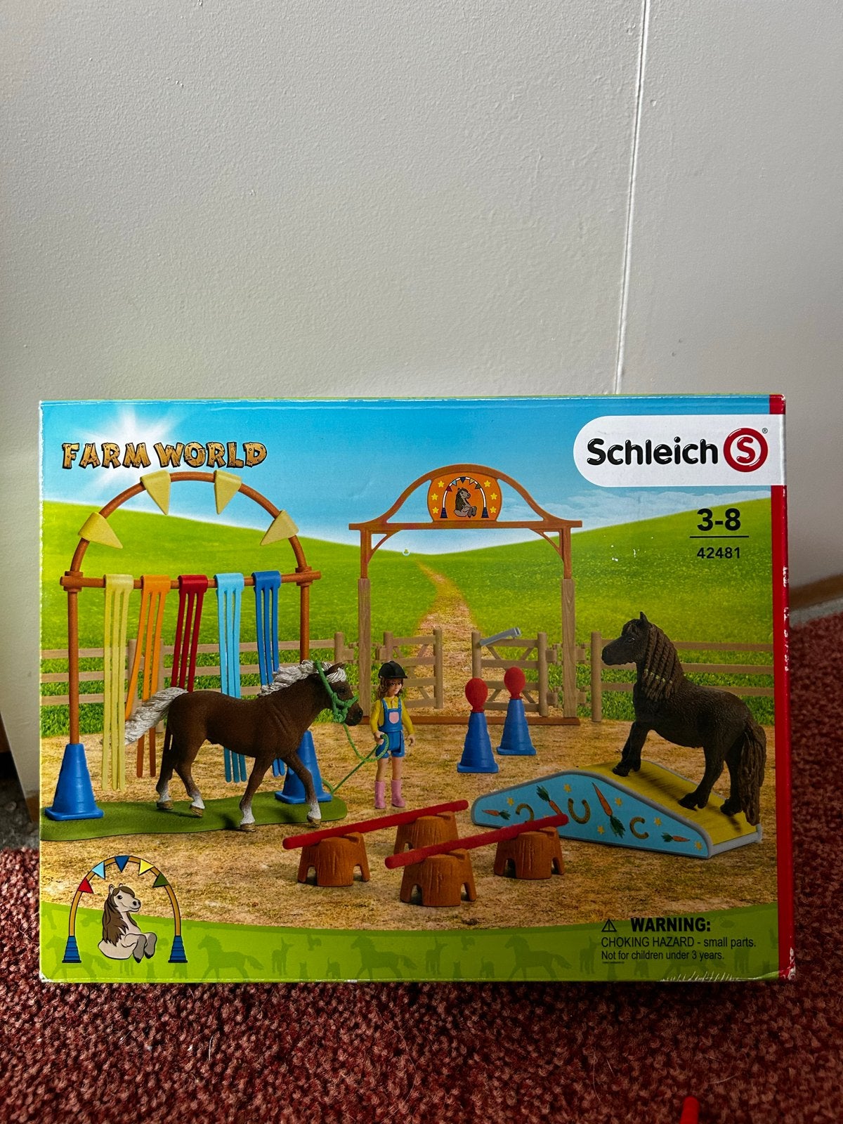 Schleich 42481 Farm World Paardenhindernisbaan compleet, Ophalen of Verzenden, Zo goed als nieuw, Jongen of Meisje