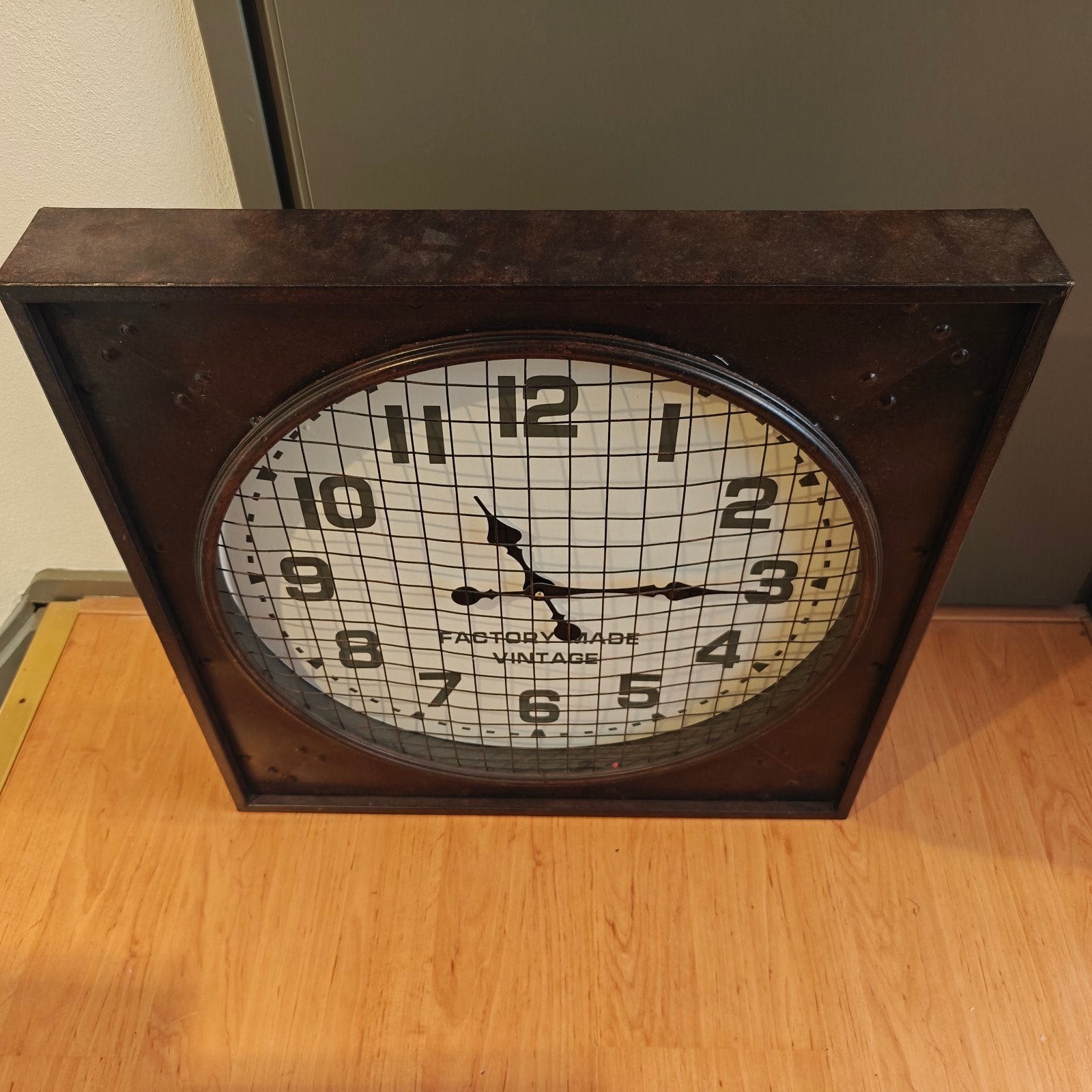 Grote Vintage Industriële Wandklok - Factory Made, Ophalen