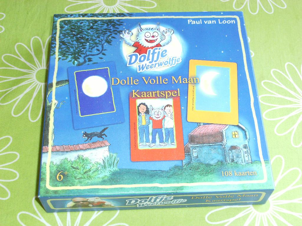 Dolfje Weerwolfje - Dolle volle maan kaartspel, Vijf spelers of meer, Ophalen of Verzenden, Zo goed als nieuw