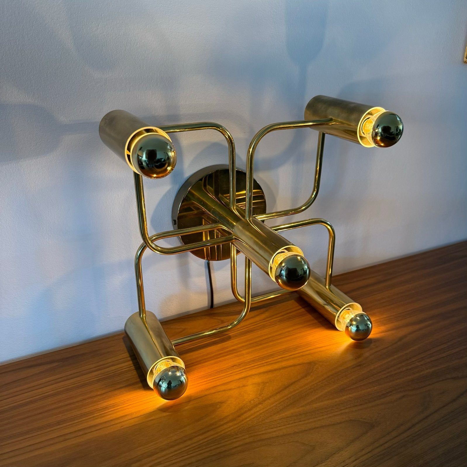 Plafondlamp, wandlamp, Sciolari voor Leola, vintage ‘60/70, Ophalen of Verzenden, Zo goed als nieuw