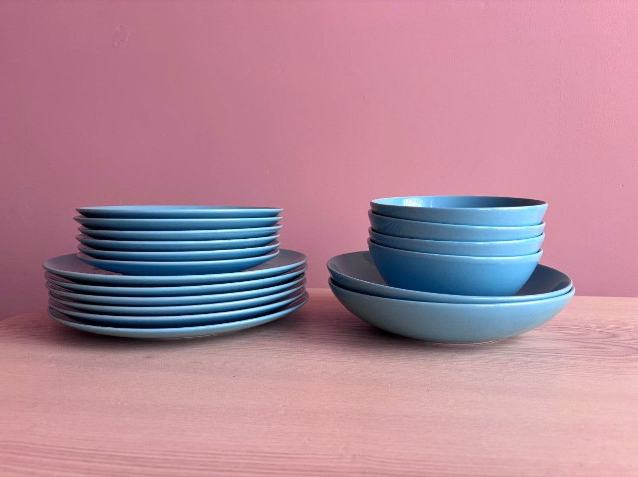 IKEA FARGIK - turquoise servies, Ophalen, Gebruikt, Keramiek, IKEA