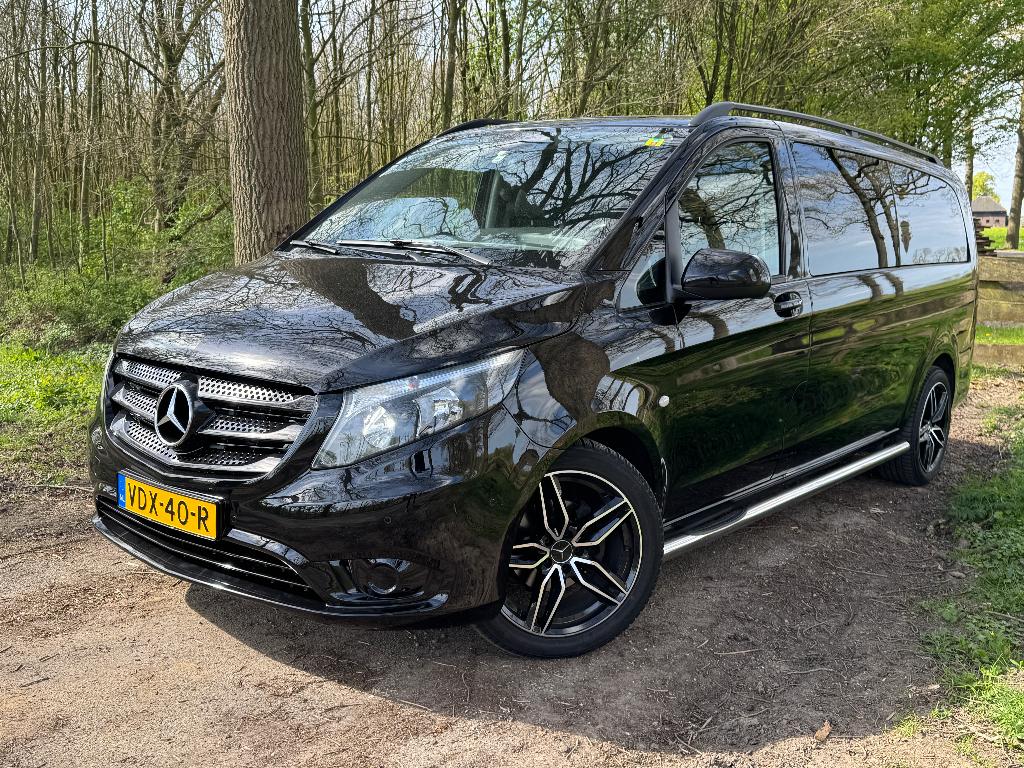 Mercedes-Benz Vito CDI Extra lang 2018 Dubbele cabine, Auto's, Automaat, Parkeersensor, Zwart, 4 cilinders