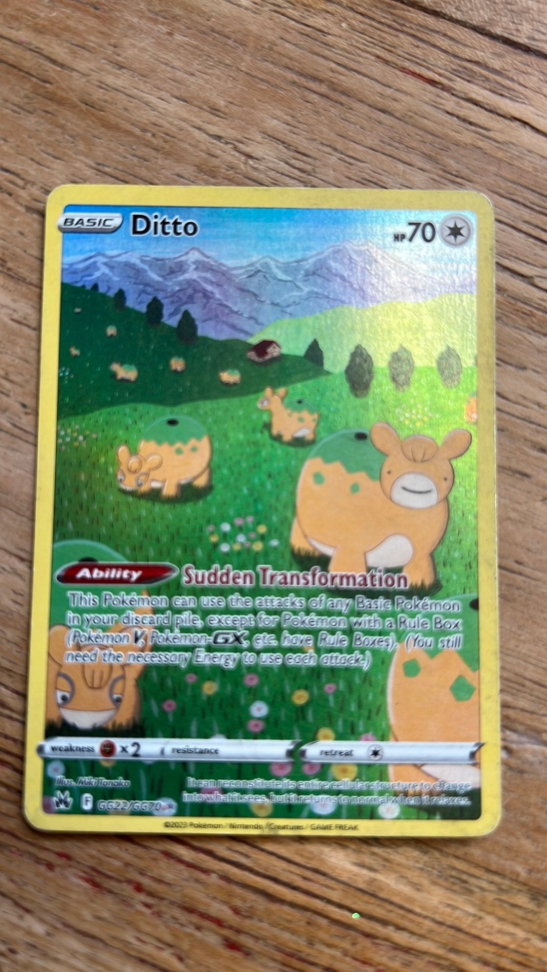 Pokemon Card Ditto, Ophalen of Verzenden, Zo goed als nieuw, Losse kaart