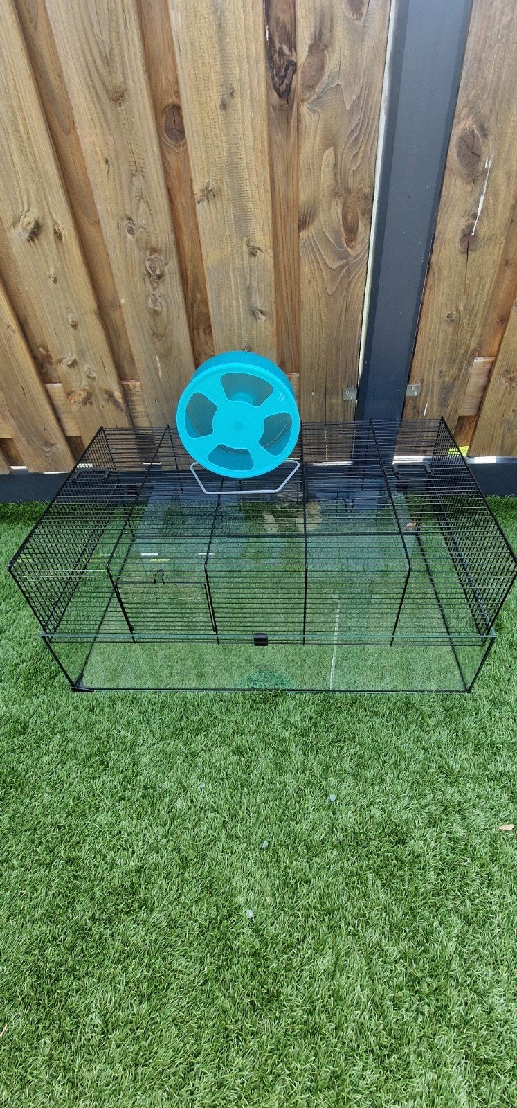 Knaagdier kooi en wiel 78x47,5x34hoogte, Kooi, Minder dan 75 cm, Hamster, Ophalen
