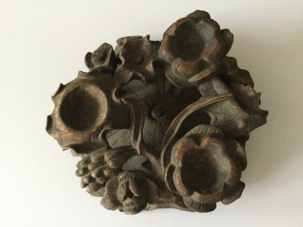 Antiek Black Forest decoratie stuk - art nouveau, Houtsnijwerk, Verzenden, Art nouveau, Flora