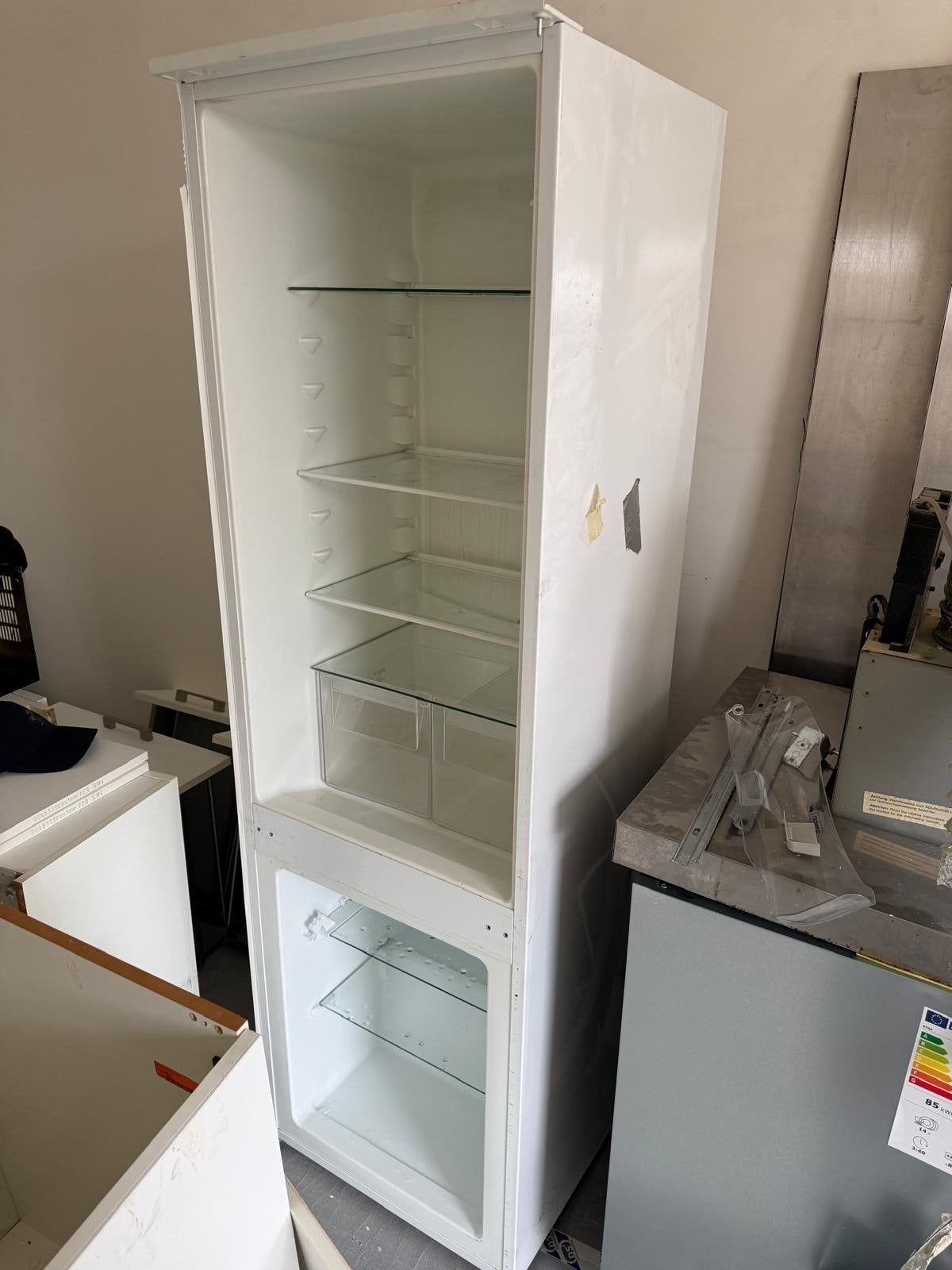 Gebruikte Koel-vriescombinatie - Wit, Witgoed en Apparatuur, Ophalen, Gebruikt, 200 liter of meer, 60 cm of meer