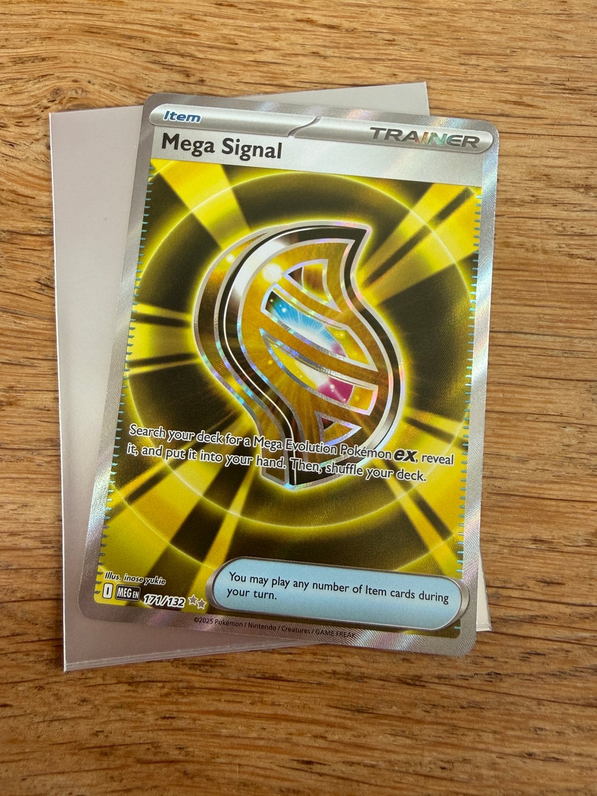 Pokemon TCG Mega Signal Trainer Kaart 171/132 Foil, Hobby en Vrije tijd, Verzamelkaartspellen | Pokémon, Nieuw, Meerdere kaarten