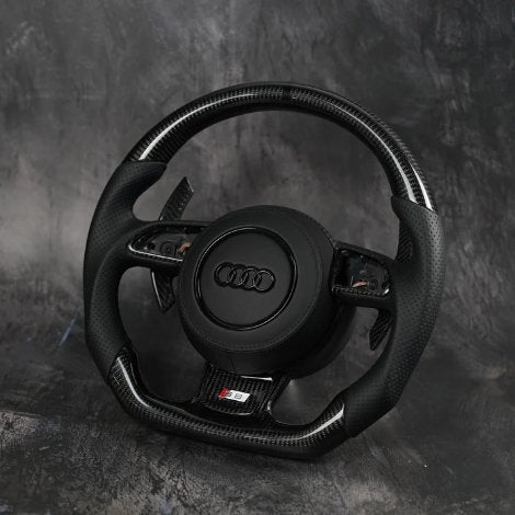 Carbon Stuur Audi S-Line Custom Leder - A3 A4 A5 A6 A7 Q5 Q7, Auto-onderdelen, Besturing, Ophalen of Verzenden, Nieuw, Audi