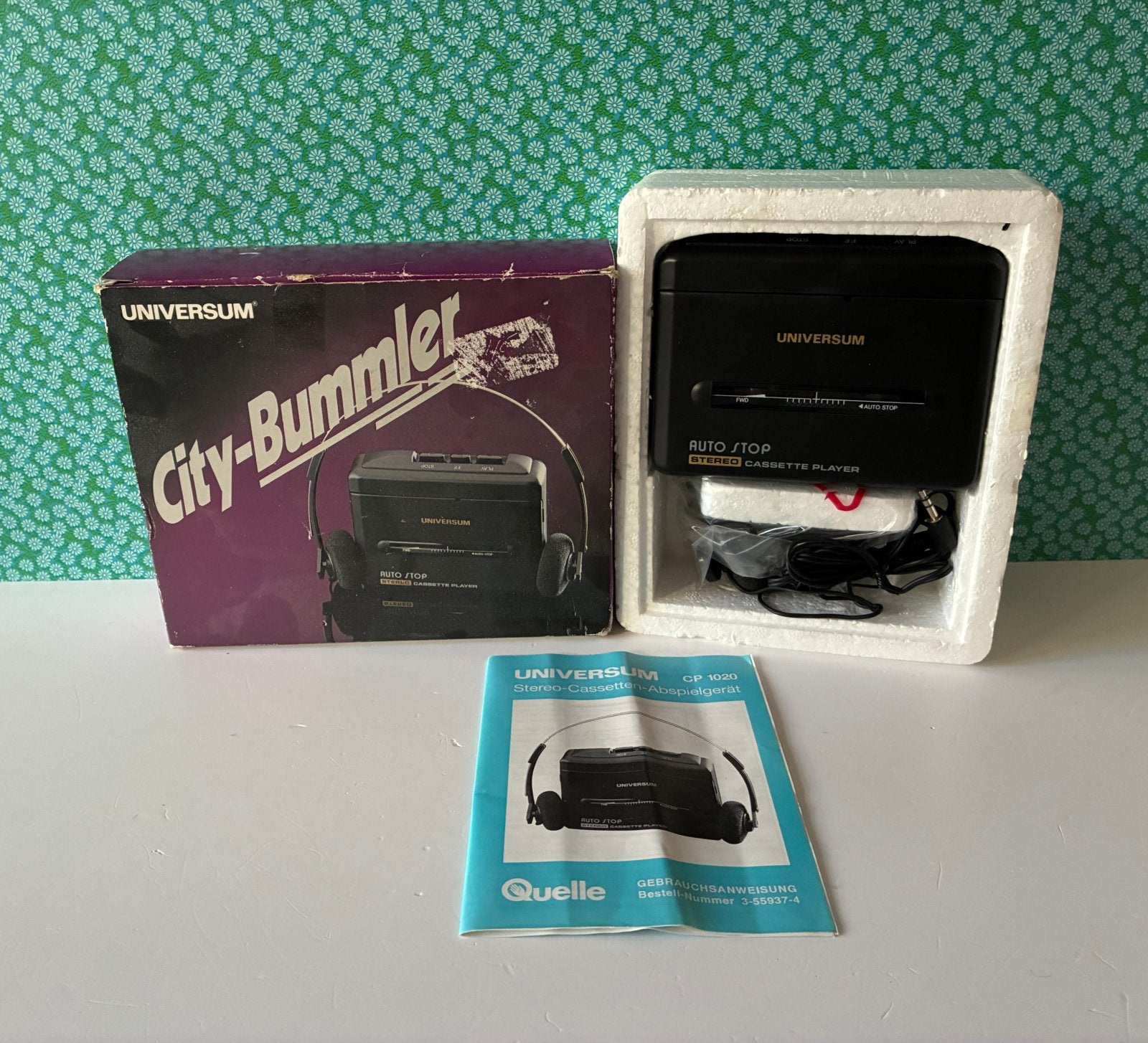 Vintage 90’s Quelle City Bummler walkman in doos, Walkman, Ophalen of Verzenden, Nvt, Nvt