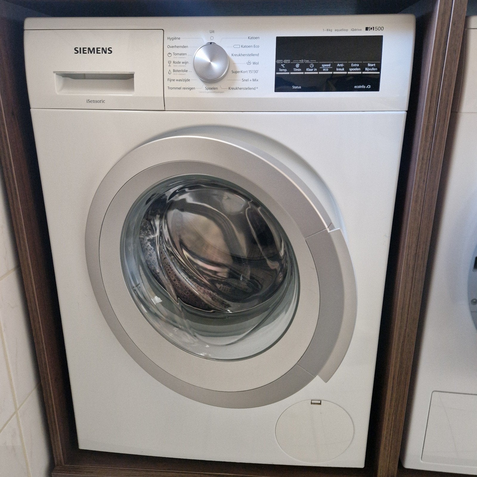 Siemens Wasmachine IQ500, WM14T472NL/01 - Voor onderdelen, Ophalen, 1200 tot 1600 toeren, 8 tot 10 kg, Voorlader