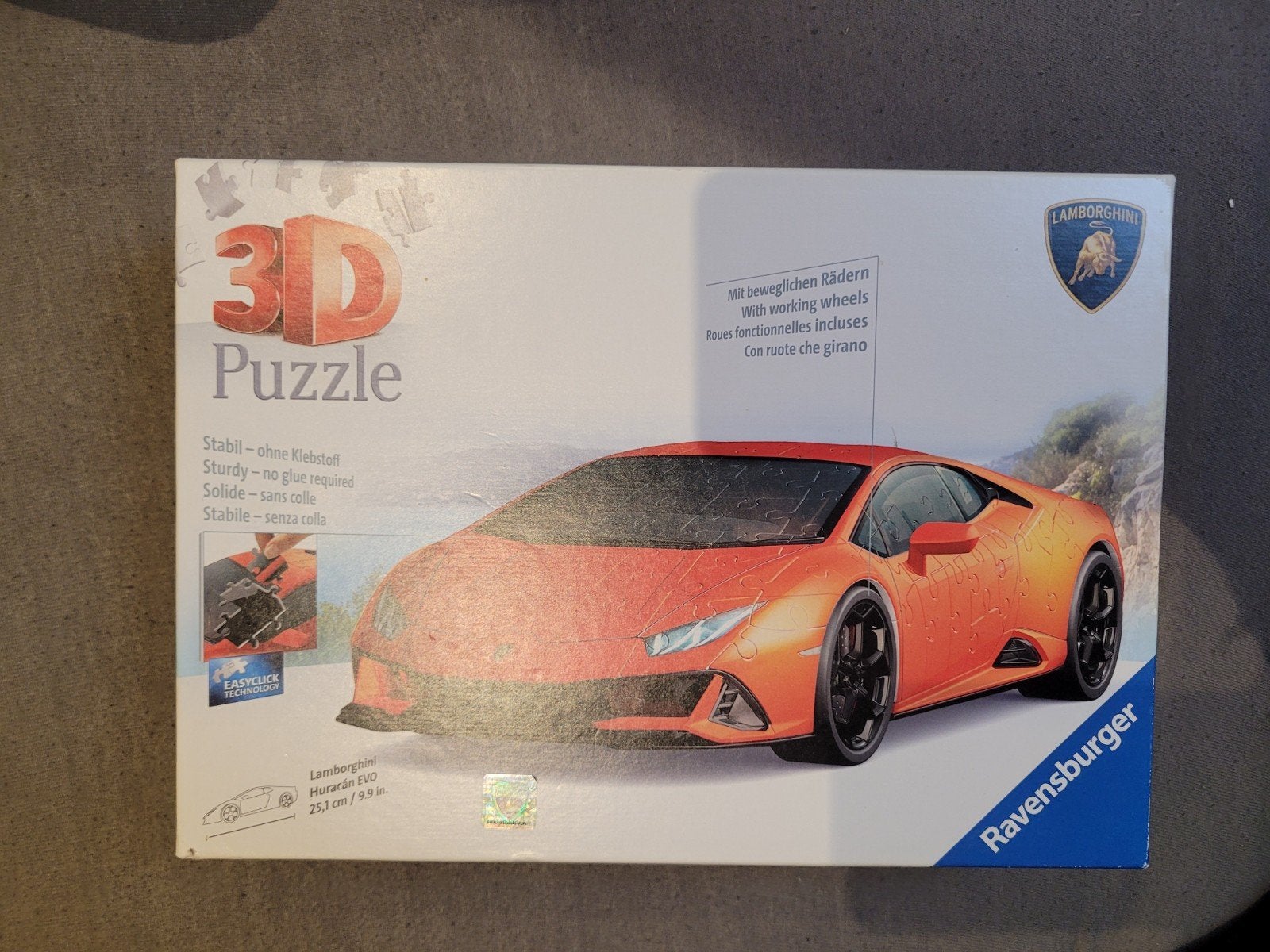Ravensburger 3D Puzzel Lamborghini Huracán EVO, Ophalen of Verzenden, Nieuw, Rubik's of 3D-puzzel